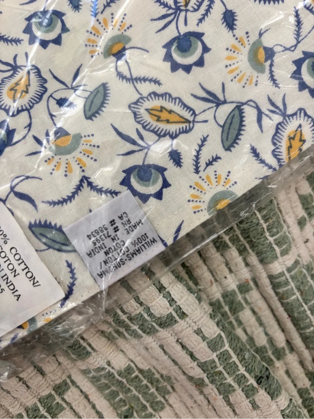 Williams Sonoma Floral Print Table cloths set of 2 - 100% cotton